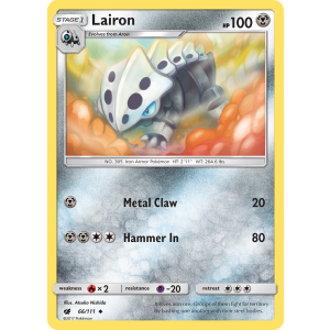 Lairon 66/111 Pokemon TCG Sun & Moon Crimson Invasion