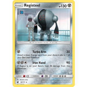 Registeel 68/111 Pokemon TCG Sun & Moon Crimson Invasion