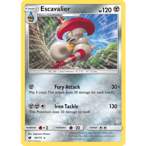 Escavalier 69/111 Pokemon TCG Sun & Moon Crimson Invasion