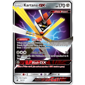 Rare Holo GX Kartana-GX 70/111 Pokemon TCG Sun & Moon Crimson Invasion