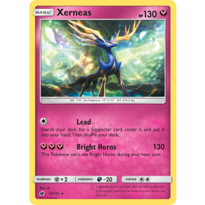 Rare Holo Xerneas 73/111 Pokemon TCG Sun & Moon Crimson Invasion