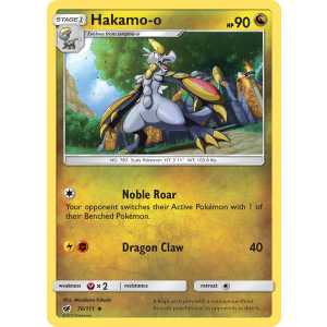 Hakamo-o 76/111 Pokemon TCG Sun & Moon Crimson Invasion