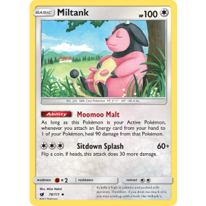 Miltank 78/111 Pokemon TCG Sun & Moon Crimson Invasion