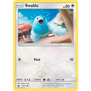 Swablu 79/111 Pokemon TCG Sun & Moon Crimson Invasion