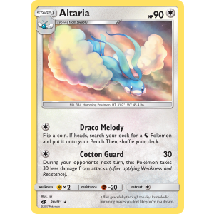 Altaria 80/111 Pokemon TCG Sun & Moon Crimson Invasion