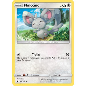 Minccino 85/111 Pokemon TCG Sun & Moon Crimson Invasion