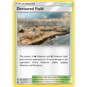 Devoured Field 93/111 Pokemon TCG Sun & Moon Crimson Invasion