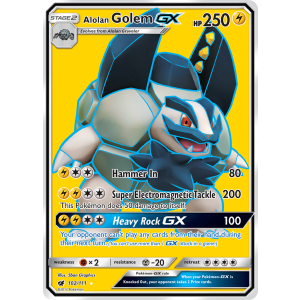 Rare Ultra Alolan Golem-GX 102/111 Pokemon TCG Sun & Moon Crimson Invasion