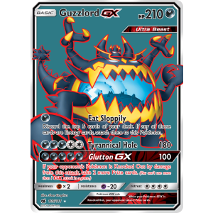 Rare Ultra Guzzlord-GX 105/111 Pokemon TCG Sun & Moon Crimson Invasion