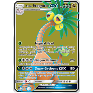 Rare Ultra Alolan Exeggutor-GX 107/111 Pokemon TCG Sun & Moon Crimson Invasion