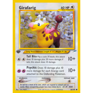 Girafarig 66/105 Pokemon TCG Neo Neo Destiny