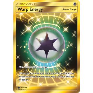 Rare Secret Warp Energy 123/111 Pokemon TCG Sun & Moon Crimson Invasion