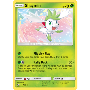 Rare Holo Shaymin 7/73 Pokemon TCG Sun & Moon Shining Legends