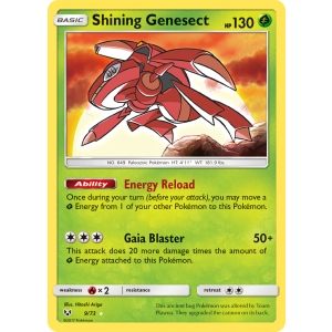 Rare Shining Shining Genesect 9/73 Pokemon TCG Sun & Moon Shining Legends