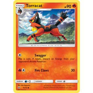 Torracat 16/73 Pokemon TCG Sun & Moon Shining Legends