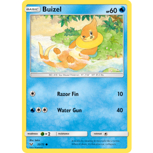 Buizel 22/73 Pokemon TCG Sun & Moon Shining Legends