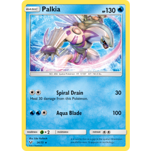 Rare Holo Palkia 24/73 Pokemon TCG Sun & Moon Shining Legends