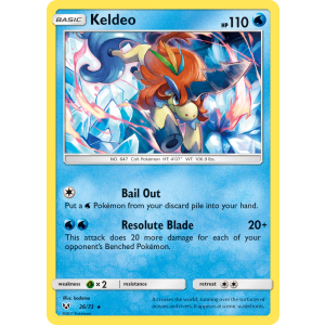 Rare Holo Keldeo 26/73 Pokemon TCG Sun & Moon Shining Legends