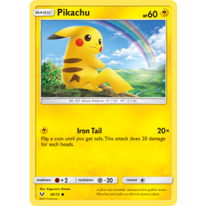 Pikachu 28/73 Pokemon TCG Sun & Moon Shining Legends