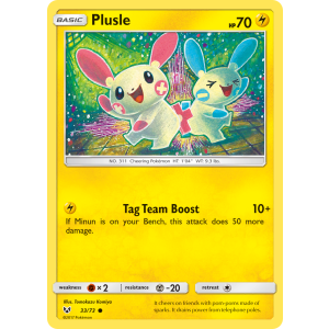 Plusle 33/73 Pokemon TCG Sun & Moon Shining Legends