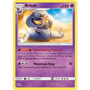 Arbok 37/73 Pokemon TCG Sun & Moon Shining Legends