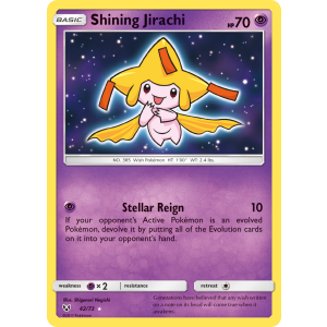 Rare Shining Shining Jirachi 42/73 Pokemon TCG Sun & Moon Shining Legends