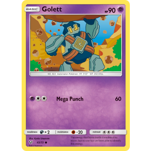 Golett 43/73 Pokemon TCG Sun & Moon Shining Legends