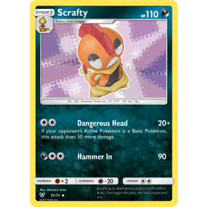 Scrafty 51/73 Pokemon TCG Sun & Moon Shining Legends