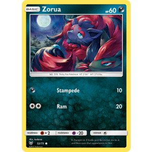 Zorua 52/73 Pokemon TCG Sun & Moon Shining Legends