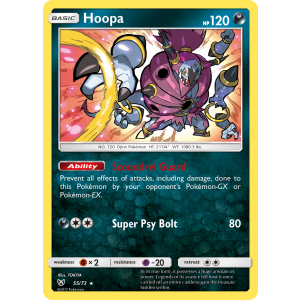 Rare Holo Hoopa 55/73 Pokemon TCG Sun & Moon Shining Legends