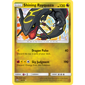 Rare Shining Shining Rayquaza 56/73 Pokemon TCG Sun & Moon Shining Legends