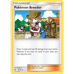 Pokémon Breeder 63/73 Pokemon TCG Sun & Moon Shining Legends