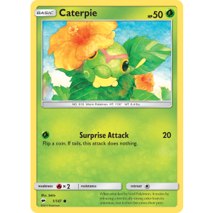 Caterpie 1/147 Pokemon TCG Sun & Moon Burning Shadows