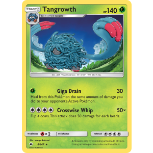 Tangrowth 8/147 Pokemon TCG Sun & Moon Burning Shadows