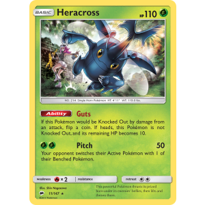 Heracross 11/147 Pokemon TCG Sun & Moon Burning Shadows