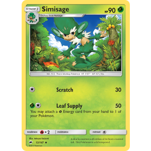 Simisage 13/147 Pokemon TCG Sun & Moon Burning Shadows