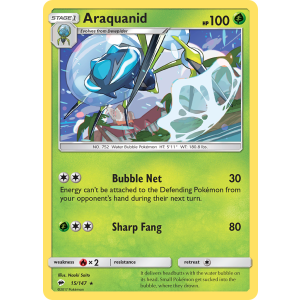 Araquanid 15/147 Pokemon TCG Sun & Moon Burning Shadows