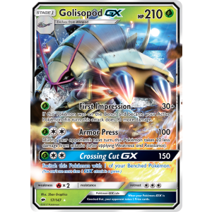 Rare Holo GX Golisopod-GX 17/147 Pokemon TCG Sun & Moon Burning Shadows