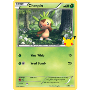  Chespin 6/25 Pokemon TCG Other McDonald's Collection 2021