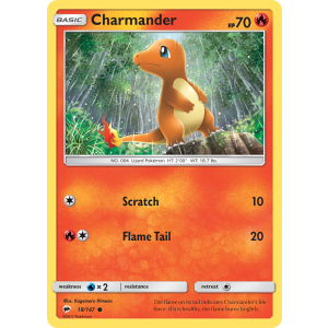 Charmander 18/147 Pokemon TCG Sun & Moon Burning Shadows