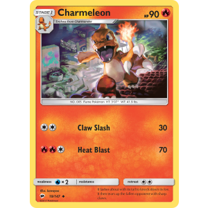 Charmeleon 19/147 Pokemon TCG Sun & Moon Burning Shadows