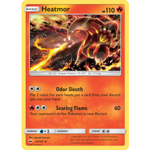 Heatmor 24/147 Pokemon TCG Sun & Moon Burning Shadows