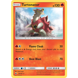 Turtonator 26/147 Pokemon TCG Sun & Moon Burning Shadows