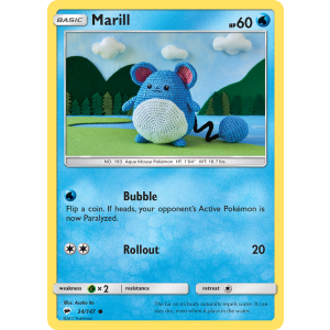 Marill 34/147 Pokemon TCG Sun & Moon Burning Shadows