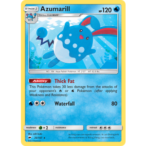 Azumarill 35/147 Pokemon TCG Sun & Moon Burning Shadows