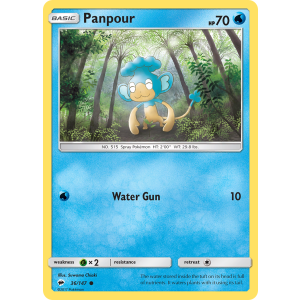 Panpour 36/147 Pokemon TCG Sun & Moon Burning Shadows