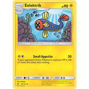 Eelektrik 45/147 Pokemon TCG Sun & Moon Burning Shadows