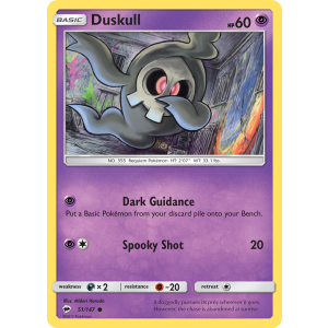 Duskull 51/147 Pokemon TCG Sun & Moon Burning Shadows