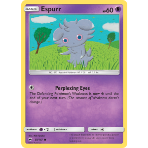 Espurr 59/147 Pokemon TCG Sun & Moon Burning Shadows