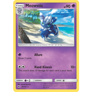 Meowstic 60/147 Pokemon TCG Sun & Moon Burning Shadows